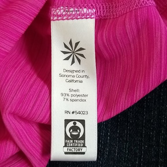 Athleta Running Yoga Wotkout Racer Tank Top Fuchsia Pink Barbie S - Picture 6 of 7